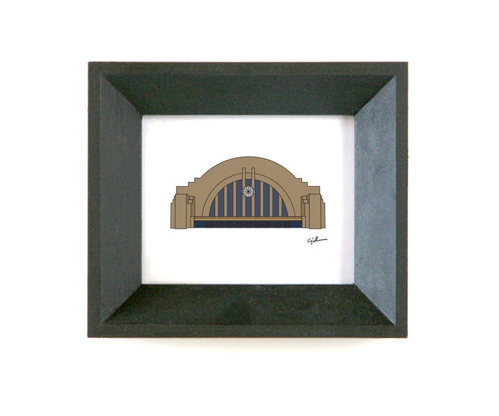 small digital art print of union terminal in cincinnati ohio